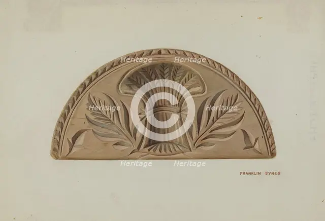 Pa. German Butter Mold, c. 1939. Creator: Franklyn Syres.