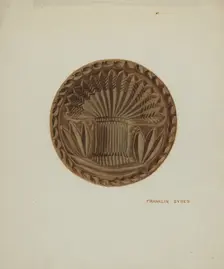 Pa. German Butter Mold, c. 1939. Creator: Franklyn Syres