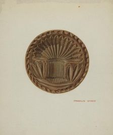 Pa. German Butter Mold, c. 1939. Creator: Franklyn Syres