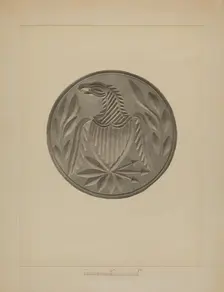 Pa. German Butter Stamp, 1935/1942. Creator: Charles Von Urban