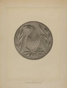 Pa. German Butter Stamp, 1935/1942. Creator: Charles Von Urban