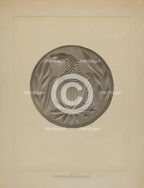 Pa. German Butter Stamp, 1935/1942. Creator: Charles Von Urban.