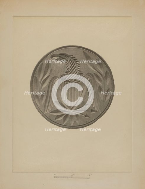 Pa. German Butter Stamp, 1935/1942. Creator: Charles Von Urban.
