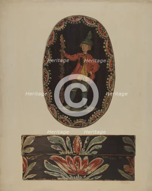 Pa. German Band Box, c. 1937. Creator: Frances Lichten.