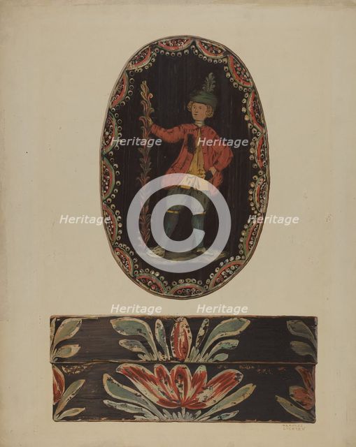 Pa. German Band Box, c. 1937. Creator: Frances Lichten.