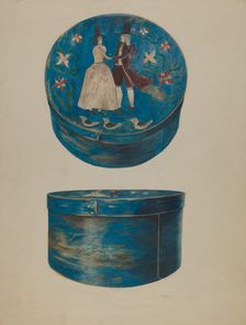 Pa. German Bandbox, c. 1941. Creator: Betty Jacob