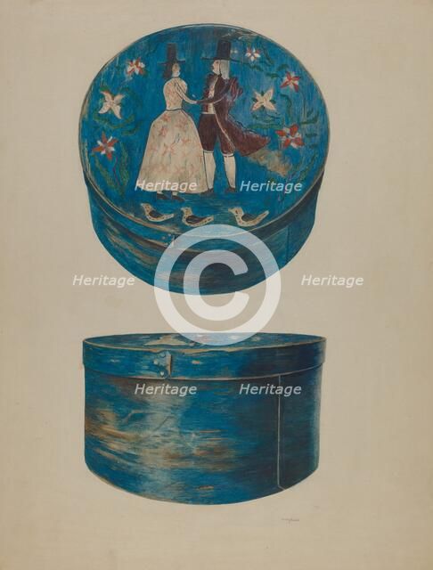 Pa. German Bandbox, c. 1941. Creator: Betty Jacob.