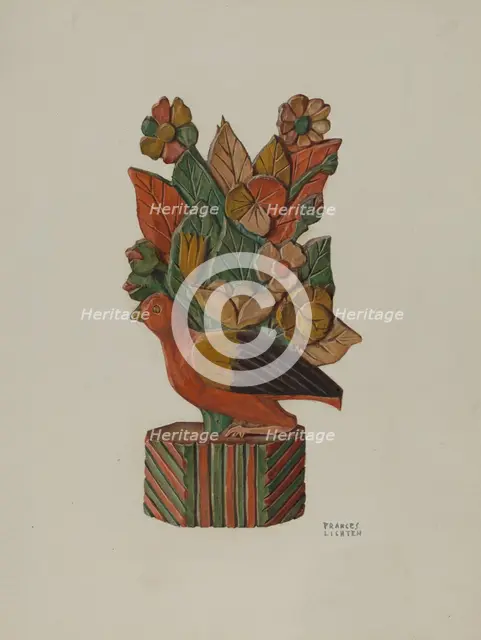 Pa. German Bird, 1935/1942. Creator: Frances Lichten.