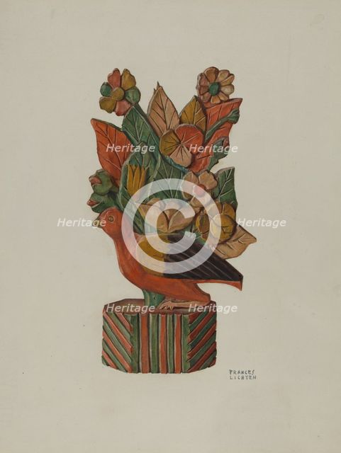 Pa. German Bird, 1935/1942. Creator: Frances Lichten.