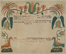 Pa. German Birth and Baptismal Certificate, 1935/1942. Creator: Roy S. Brown
