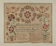 Pa. German Birth Certificate, c. 1940. Creator: Albert J. Levone