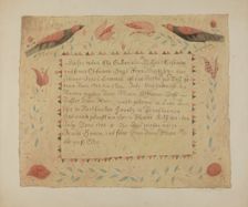 Pa. German Birth Certificate, c. 1940. Creator: Ethelbert Brown