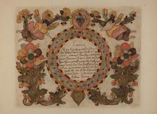 Pa. German Birth Certificate, c. 1937. Creator: Elmer G Anderson