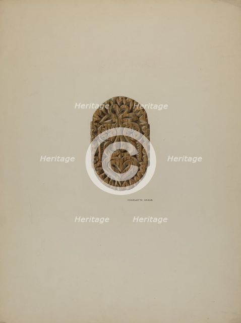 Pa. German Block Used in Pressing and Steaming, c. 1938. Creator: Charlotte Angus.