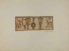 Pa. German Book Marker, c. 1937. Creator: Albert J. Levone
