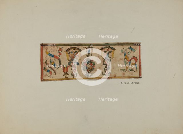 Pa. German Book Marker, c. 1937. Creator: Albert J. Levone.
