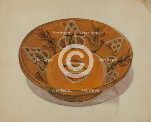 Pa. German Bowl, 1936. Creator: Hyman Pearlman.