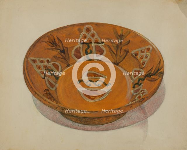 Pa. German Bowl, 1936. Creator: Hyman Pearlman.