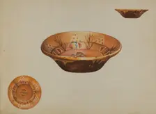 Pa. German Bowl, 1939. Creator: Anna Aloisi