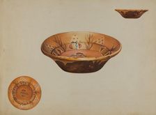 Pa. German Bowl, 1939. Creator: Anna Aloisi