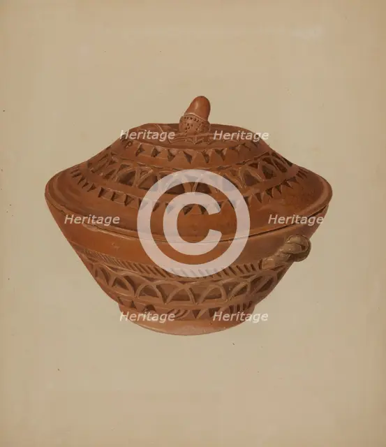 Pa. German Bowl, c. 1938. Creator: Alvin Shiren.