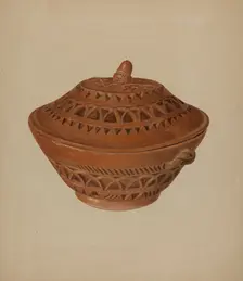 Pa. German Bowl, c. 1938. Creator: Alvin Shiren
