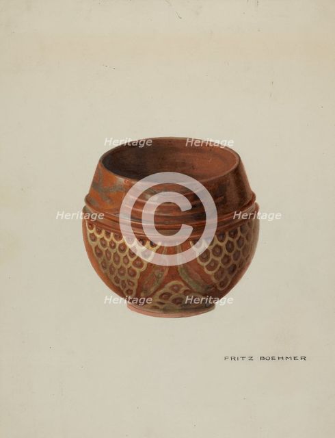 Pa. German Bowl, c. 1939. Creator: Fritz Boehmer.