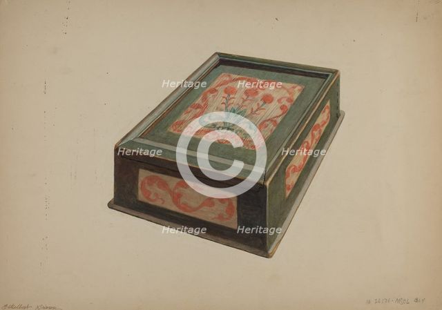 Pa. German Box, 1935/1942. Creator: Ethelbert Brown.