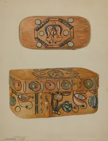 Pa. German Box, c. 1937. Creator: Joseph Rothenberg