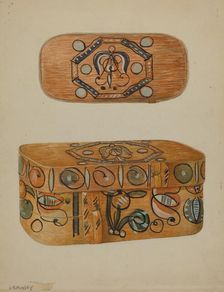 Pa. German Box, c. 1937. Creator: Joseph Rothenberg