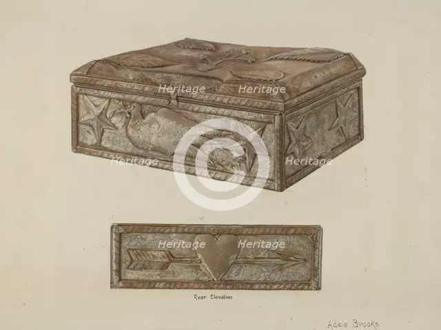 Pa. German Bridal Box, c. 1940. Creator: Adele Brooks.