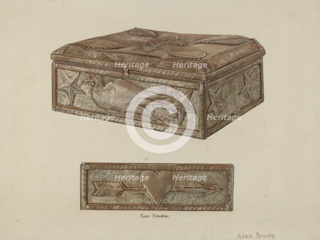 Pa. German Bridal Box, c. 1940. Creator: Adele Brooks.