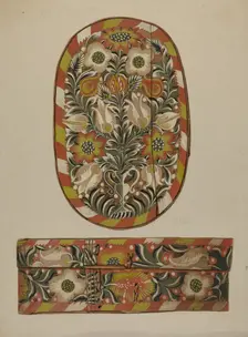 Pa. German Bride or Cap Box, c. 1937. Creator: Frances Lichten