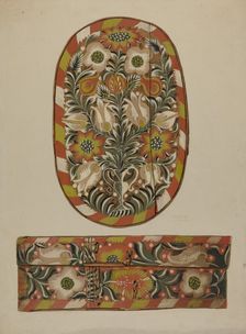 Pa. German Bride or Cap Box, c. 1937. Creator: Frances Lichten