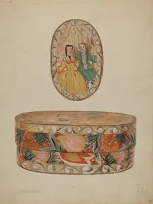 Pa. German Bride's Box, c. 1937. Creator: Jessica Price