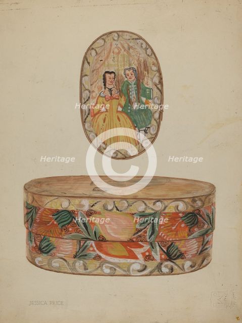 Pa. German Bride's Box, c. 1937. Creator: Jessica Price.