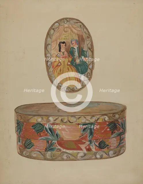 Pa. German Bride's Box, c. 1937. Creator: Unknown.