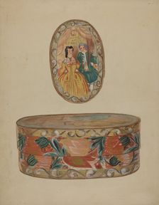 Pa. German Bride's Box, c. 1937. Creator: Unknown
