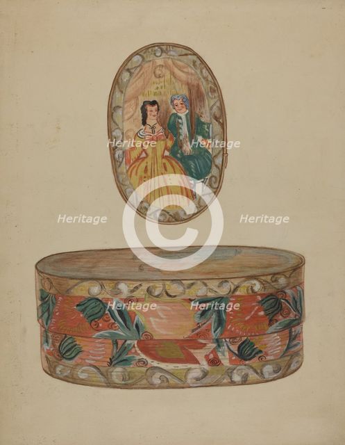 Pa. German Bride's Box, c. 1937. Creator: Unknown.