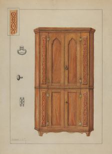 Pa. German Cupboard, c. 1936. Creator: Edgar L. Pearce