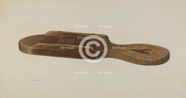 Pa. German Cabbage Cutter, c. 1941. Creator: Nicholas Amantea.