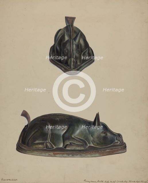 Pa. German Cake Mold, 1935/1942. Creator: Walter Hochstrasser.
