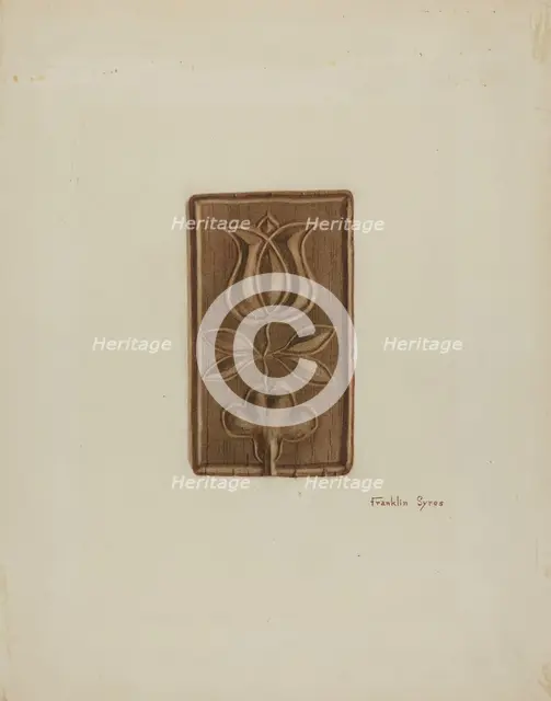 Pa. German Cake Mold, c. 1939. Creator: Franklyn Syres.