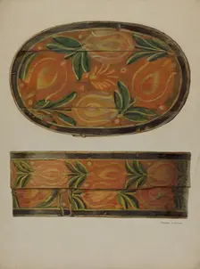Pa. German Cap Box, c. 1937. Creator: Frances Lichten