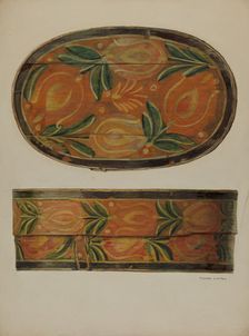 Pa. German Cap Box, c. 1937. Creator: Frances Lichten
