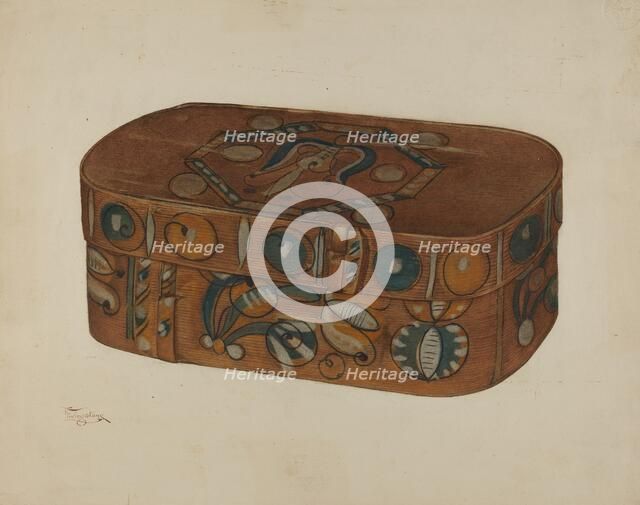 Pa. German Cap Box, c. 1941. Creator: Rolland Livingstone.