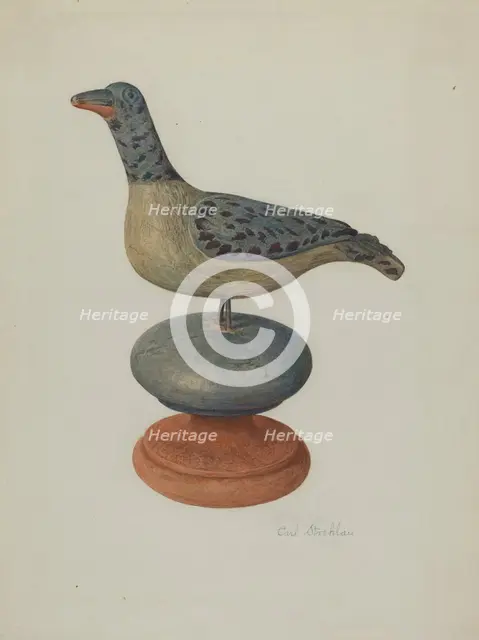 Pa. German Carved Bird, c. 1940. Creator: Carl Strehlau.