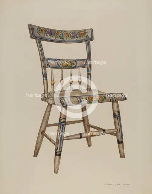 Pa. German Chair, 1937. Creator: Edward L Loper.
