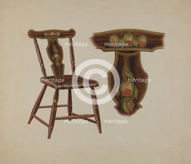 Pa. German Chair, c. 1940. Creator: Henry Moran.