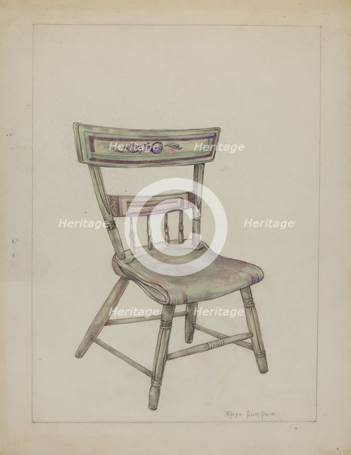 Pa. German Chair, c. 1940. Creator: Rosa Burger.
